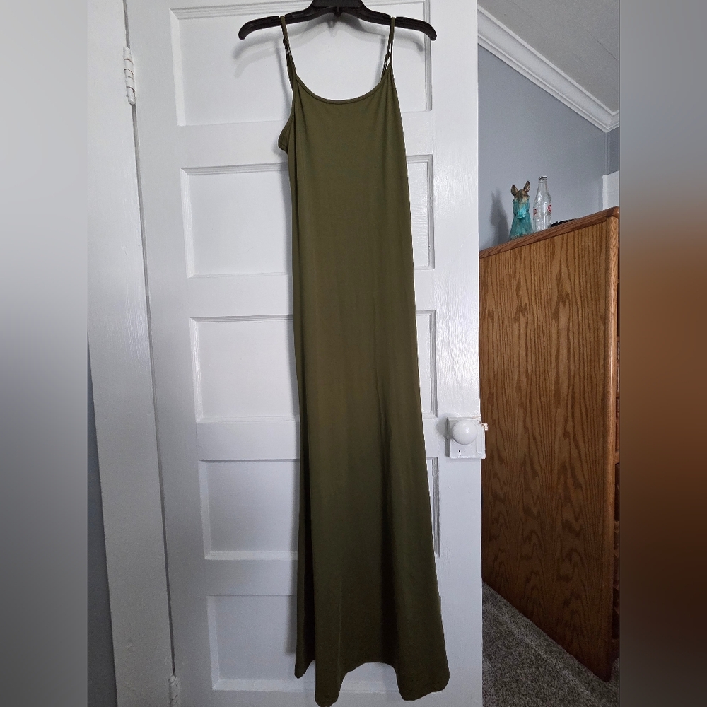 SHEIN Olive Green Mermaid Dress (Size M)